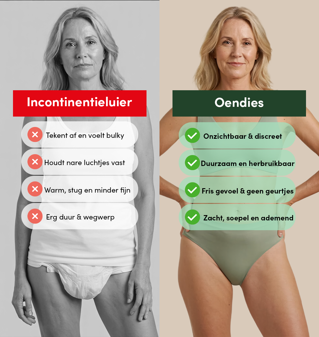 High Waist Brief | Starker Urinverlust | Ultraweich & nahtlos | 100% auslaufsicher & Bio-Baumwolle | Grün