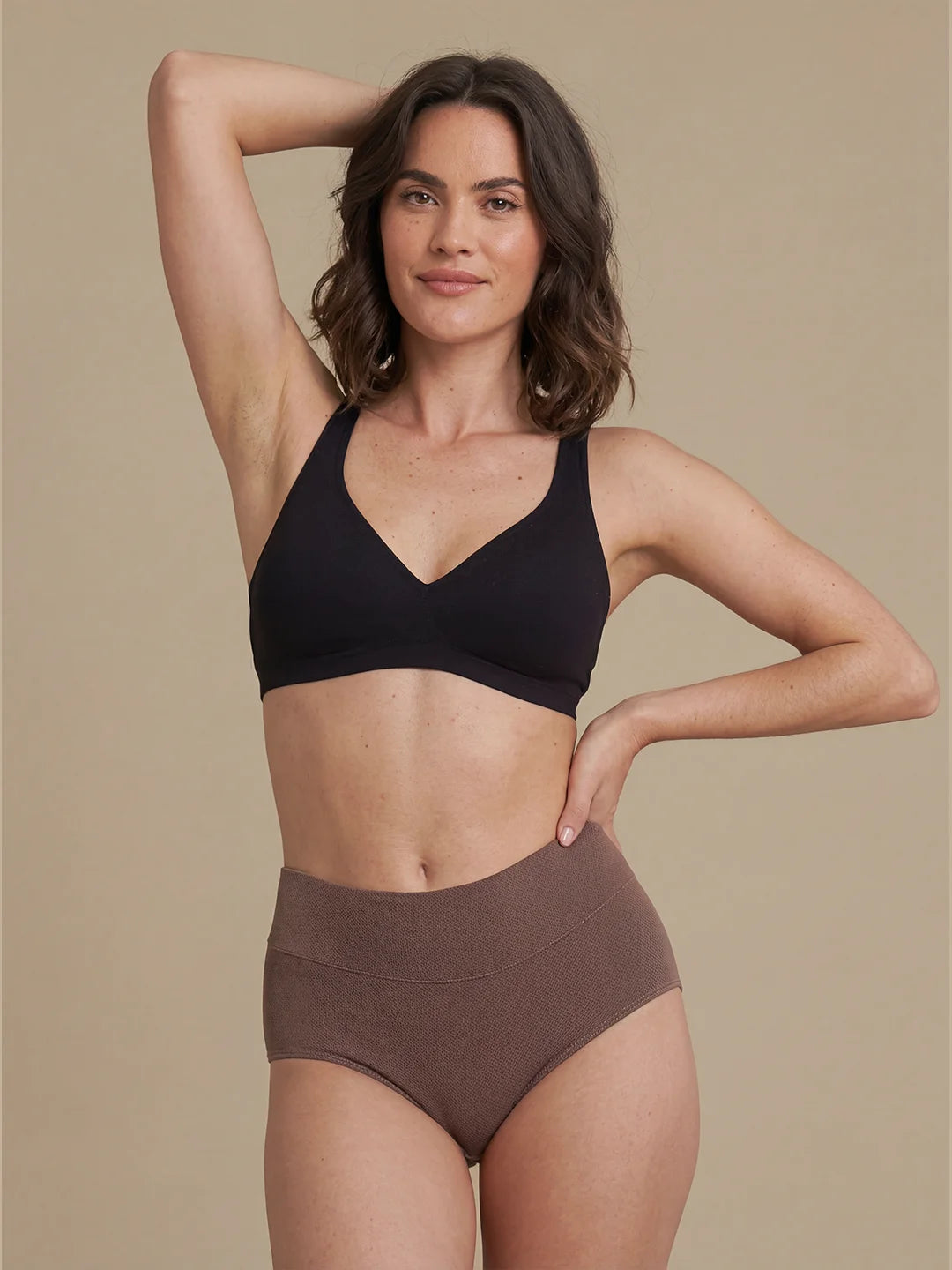 Huggster Brief | 10er-Pack | Starker Urinverlust | 100% auslaufsicher, Tag & Nacht | Braun