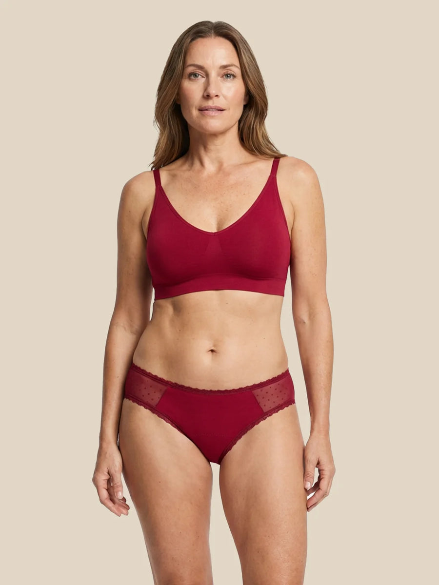 Everyday Brief | Starker Urinverlust | 100% auslaufsicher, Tag & Nacht | Rot