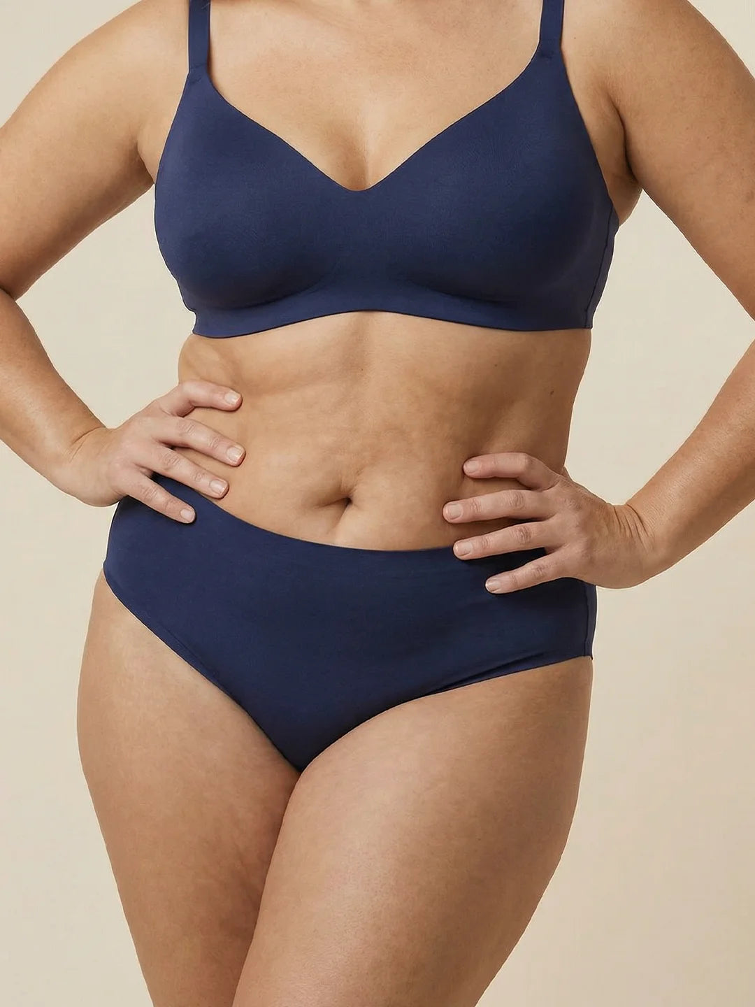 High Waist Brief | Starker Urinverlust | Ultraweich & nahtlos | 100% auslaufsicher & Bio-Baumwolle | Blau