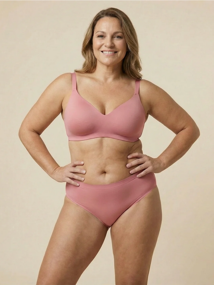 High Waist Slip | starker Urinverlust | Ultraweich & nahtlos | 100% auslaufsicher & Bio-Baumwolle | Rosa