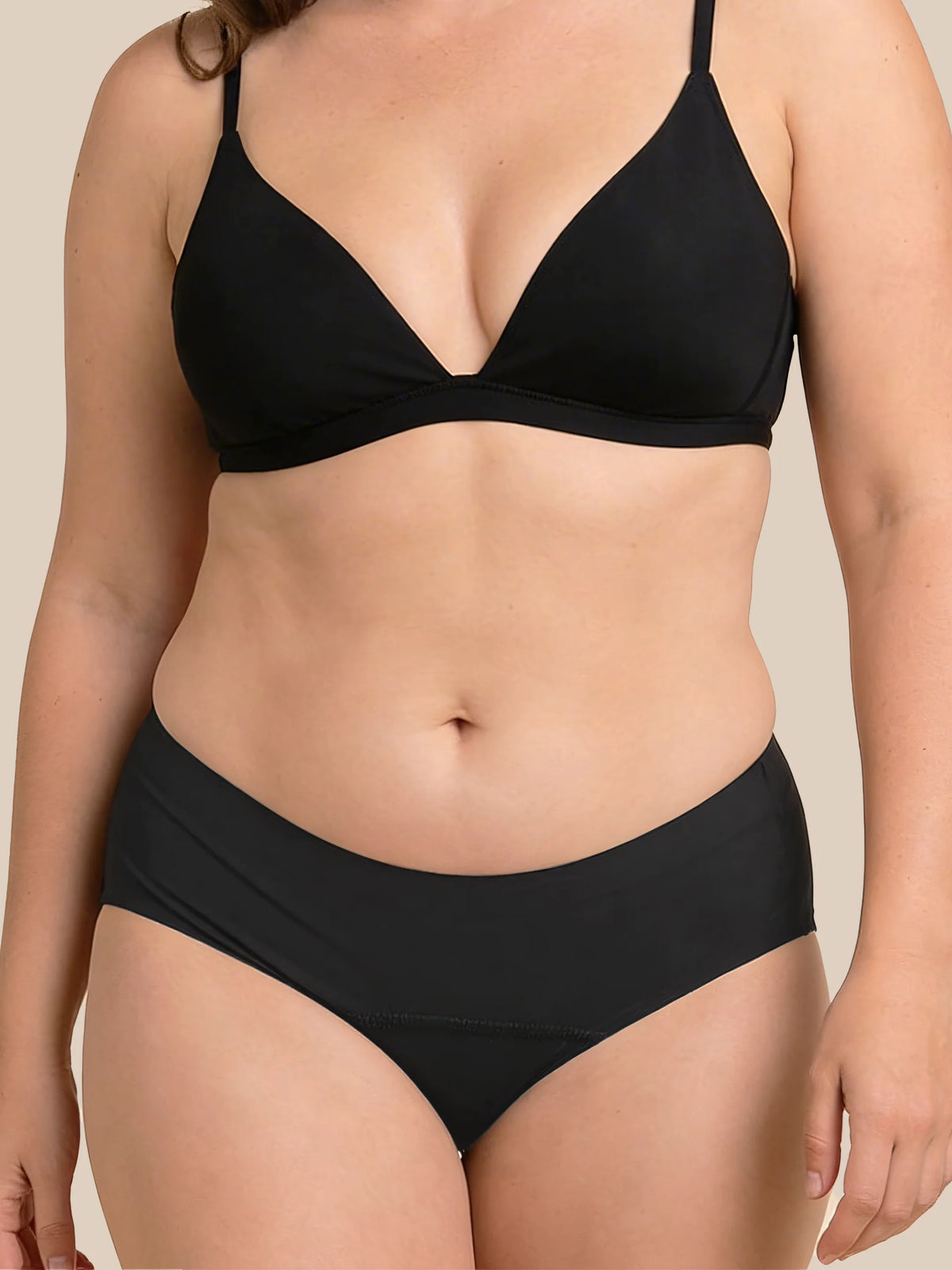 Menstruations-Schwimmbrief | Extra intensiv | 100 % auslaufsicher | Schwarz