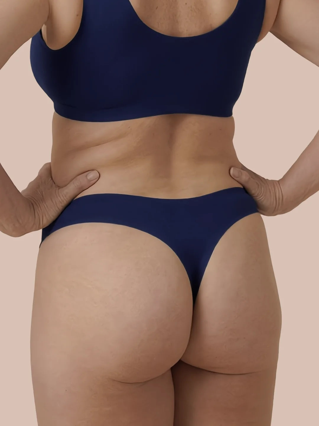 Nahtloser Brazilian | Leichter Urinverlust | Ultraweich & nahtlos | 100% auslaufsicher & Bio-Baumwolle | Blau