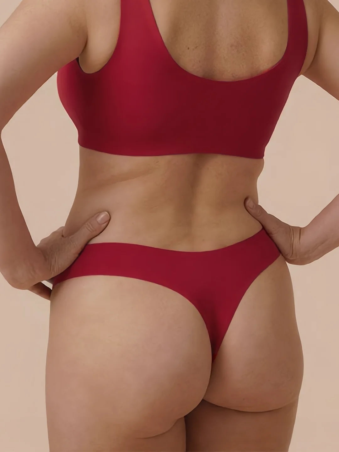 Nahtloser Brazilian | Leichter Urinverlust | Ultra weich & nahtlos | 100% auslaufsicher & Bio-Baumwolle | Rot