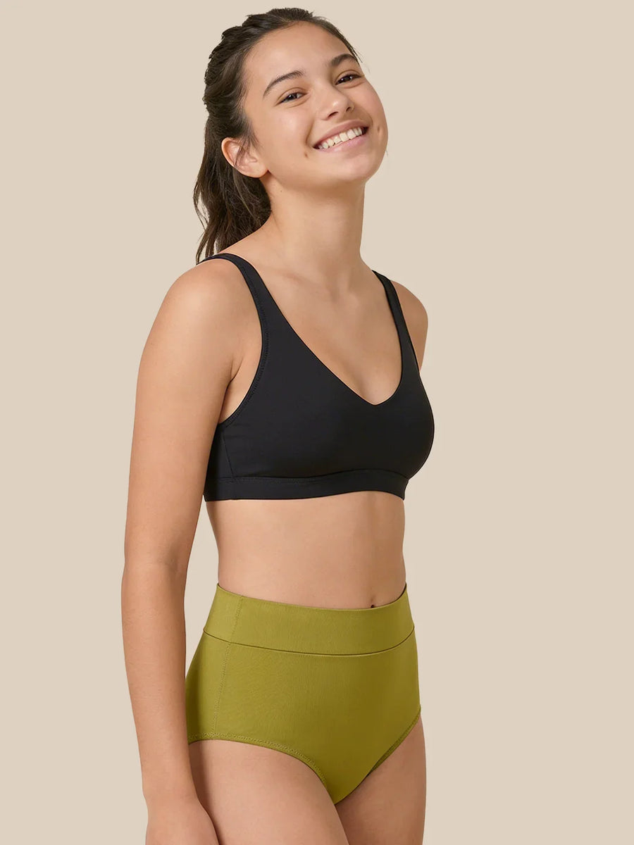 Menstruation Schwimmbrief Teenager | Extra intensiv | 100 % auslaufsicher | Grün