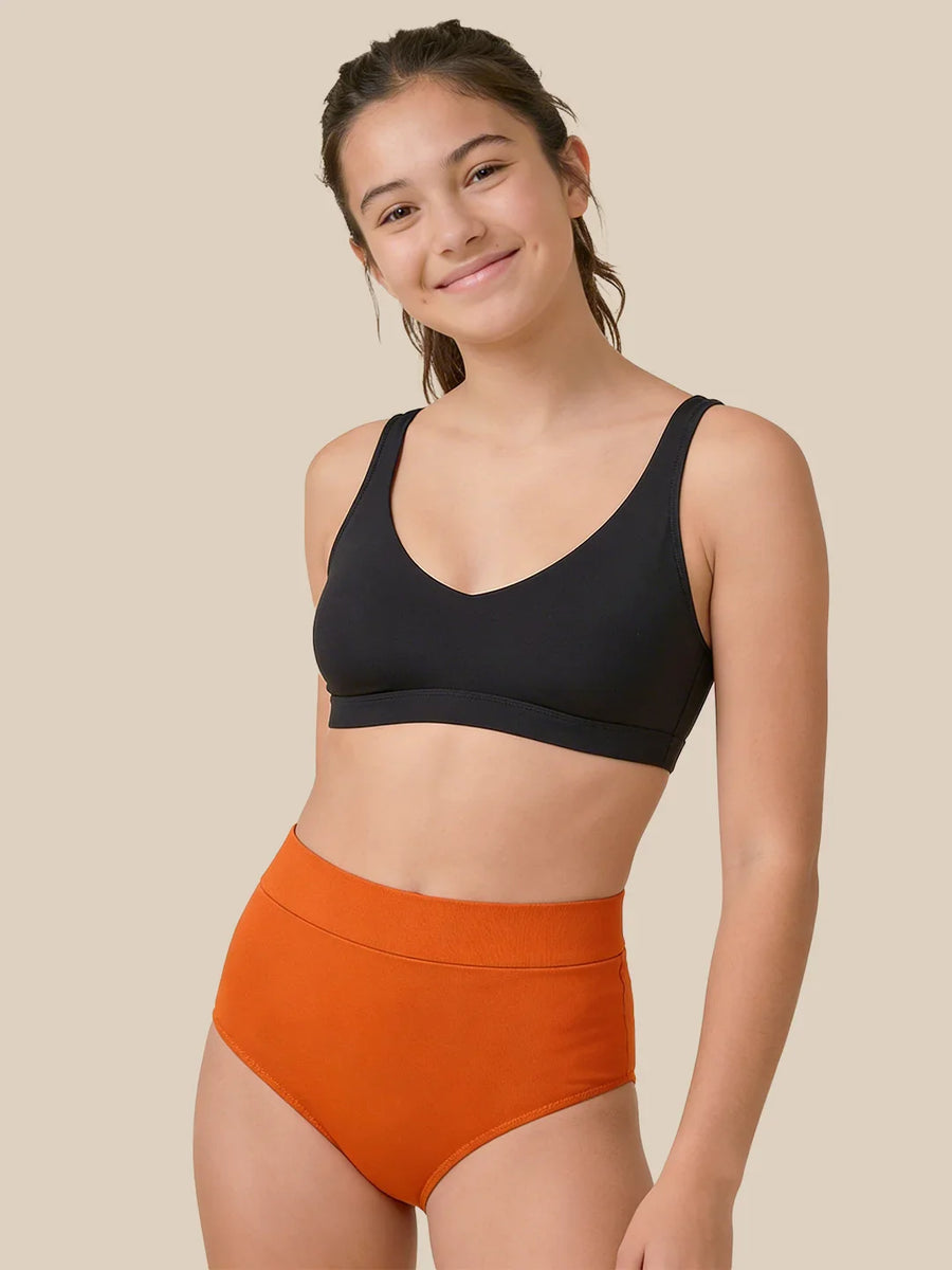 Menstruation Schwimmbrief Teenager | Extra intensiv | 100 % auslaufsicher | Orange