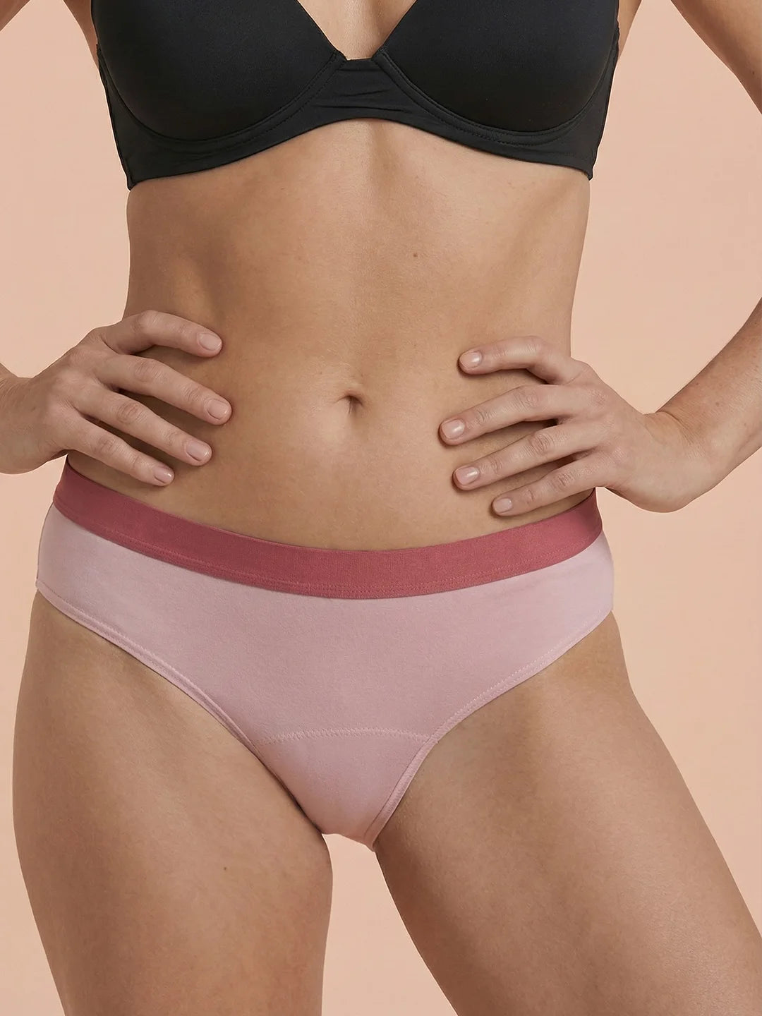 Hipster Brief | 100% auslaufsicher, Tag & Nacht | Rosa | Periodenunterwäsche