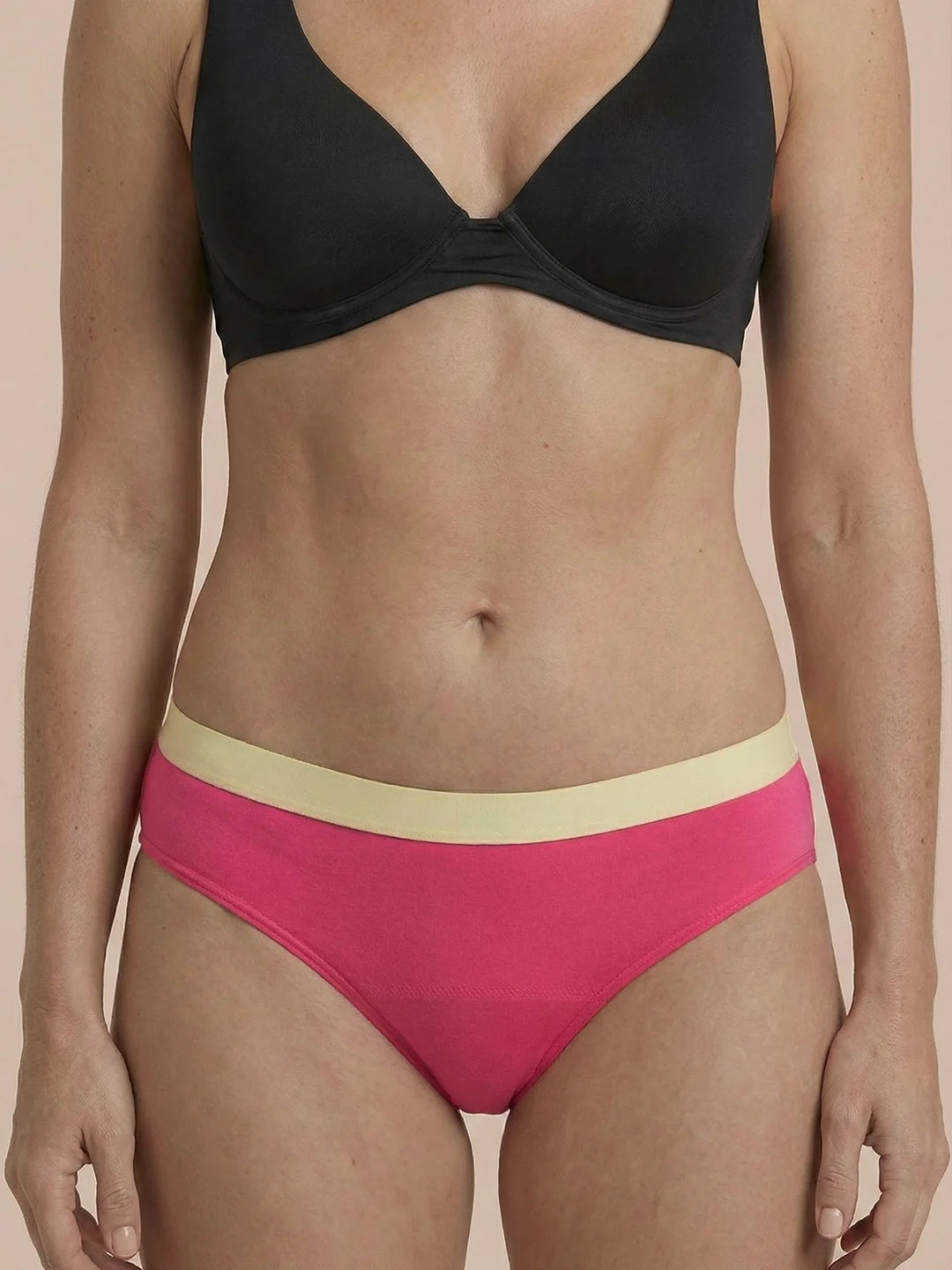 Hipster Brief | 100% auslaufsicher, Tag & Nacht | Rot Gelb | Periodenunterwäsche