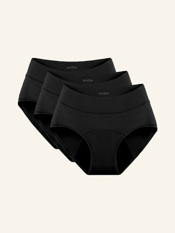 Huggster Brief | 3er-Pack | Starker Urinverlust | 100% auslaufsicher, Tag & Nacht | Schwarz