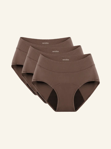 Huggster Brief | 3er-Pack | starker Urinverlust | 100% auslaufsicher, Tag & Nacht | Braun