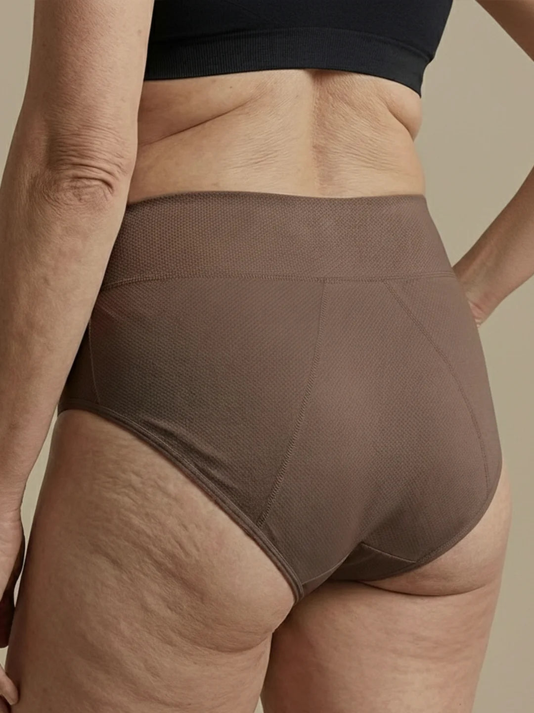 Huggster Brief | 100% auslaufsicher, Tag & Nacht | Schwarz | Periodenunterwäsche