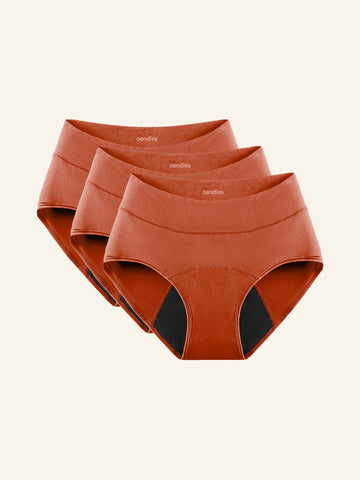 Huggster Brief | 3er-Pack | starker Urinverlust | 100% auslaufsicher, Tag & Nacht | Orange