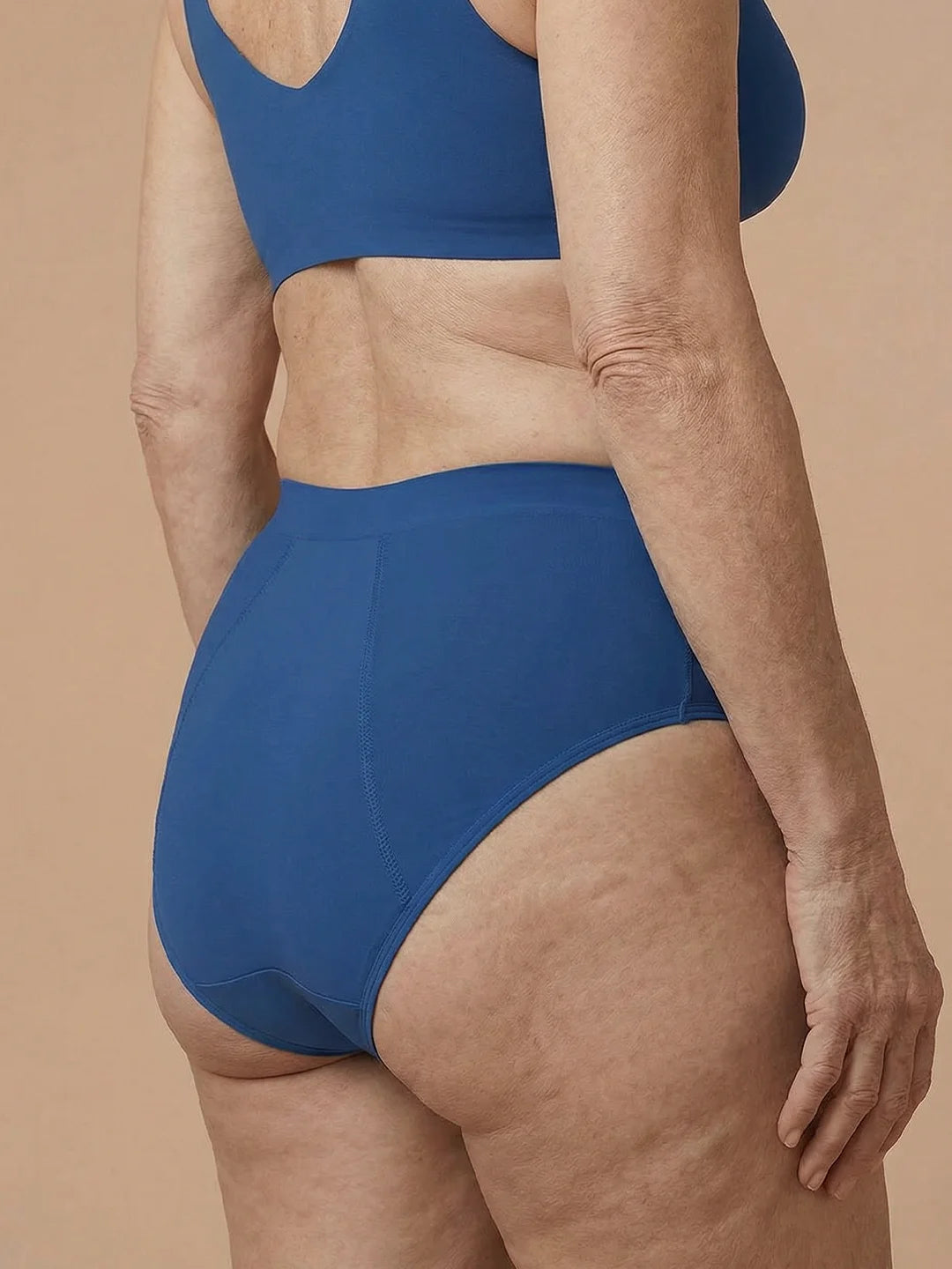 Nahtloser Slip | Leichter Urinverlust | Ultraweich & nahtlos | 100% auslaufsicher & Bio-Baumwolle | Blau | Oendies