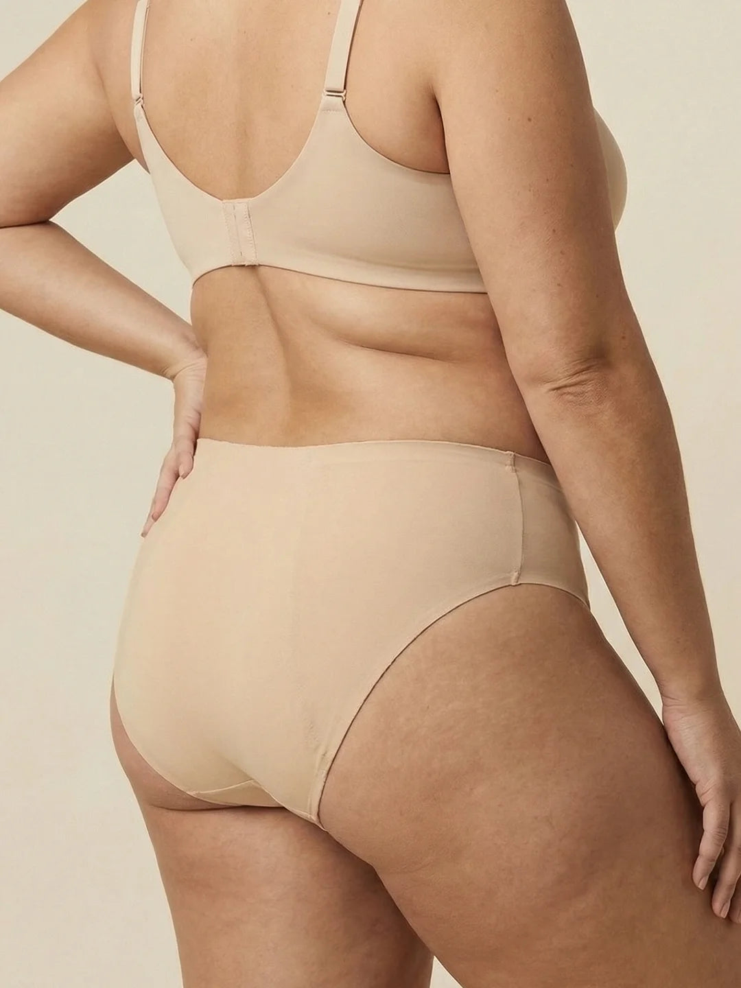 High Waist Brief | Starker Urinverlust | Ultraweich & nahtlos | 100% auslaufsicher & Bio-Baumwolle | Apricot