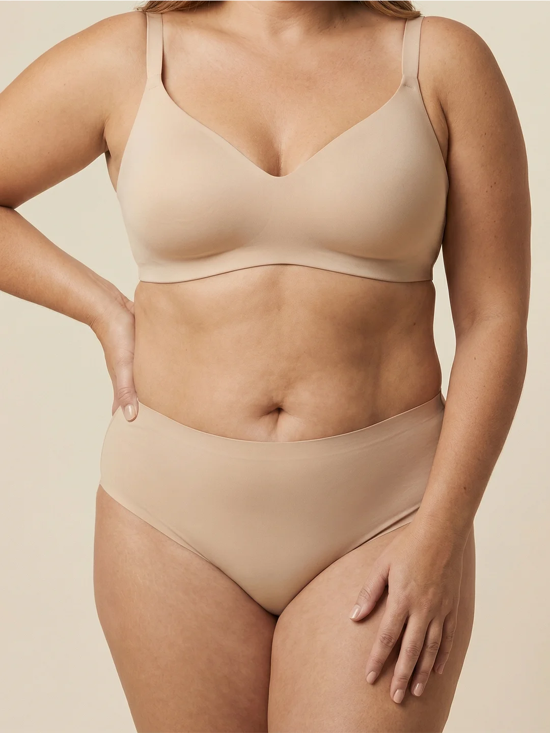 High Waist Brief | Starker Urinverlust | Ultraweich & nahtlos | 100% auslaufsicher & Bio-Baumwolle | Apricot