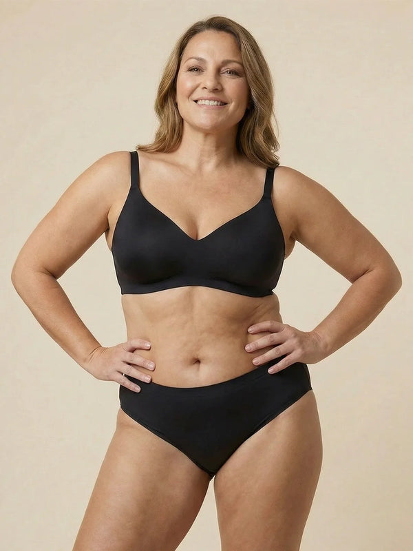 High Waist Brief | Starker Urinverlust | Ultraweich & nahtlos | 100% auslaufsicher & Bio-Baumwolle | Schwarz | Oendies