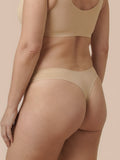 Nahtloser Brazilian | leichter Urinverlust | Ultraweich & nahtlos | 100% auslaufsicher & Bio-Baumwolle | Apricot