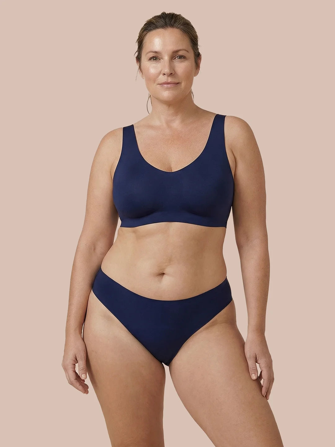 Nahtloser Brazilian | Leichter Urinverlust | Ultraweich & nahtlos | 100% auslaufsicher & Bio-Baumwolle | Blau