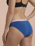 Hipster Brief | 100% auslaufsicher, Tag & Nacht | Blau rosa | Periodenunterwäsche