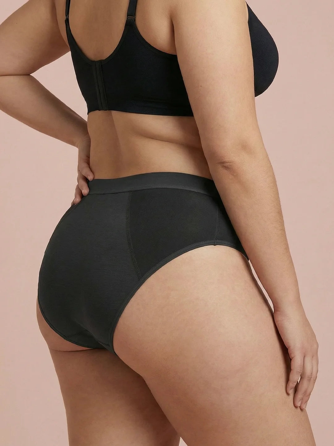 Invisible Hugger | 100% auslaufsicher, Tag & Nacht | Schwarz | Periodenunterwäsche