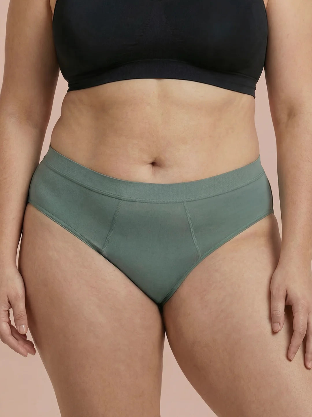 Invisible Hugger | 100% auslaufsicher, Tag & Nacht | Grün | Periodenunterwäsche