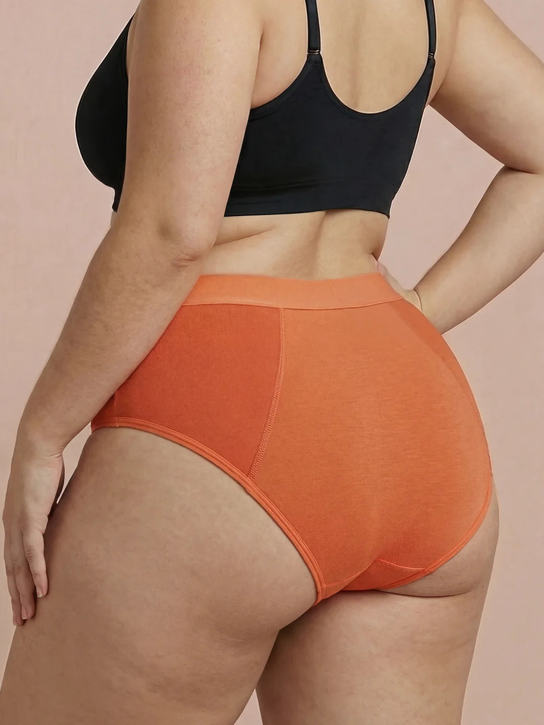 Invisible Hugger | 100% auslaufsicher, Tag & Nacht | Orange | Periodenunterwäsche