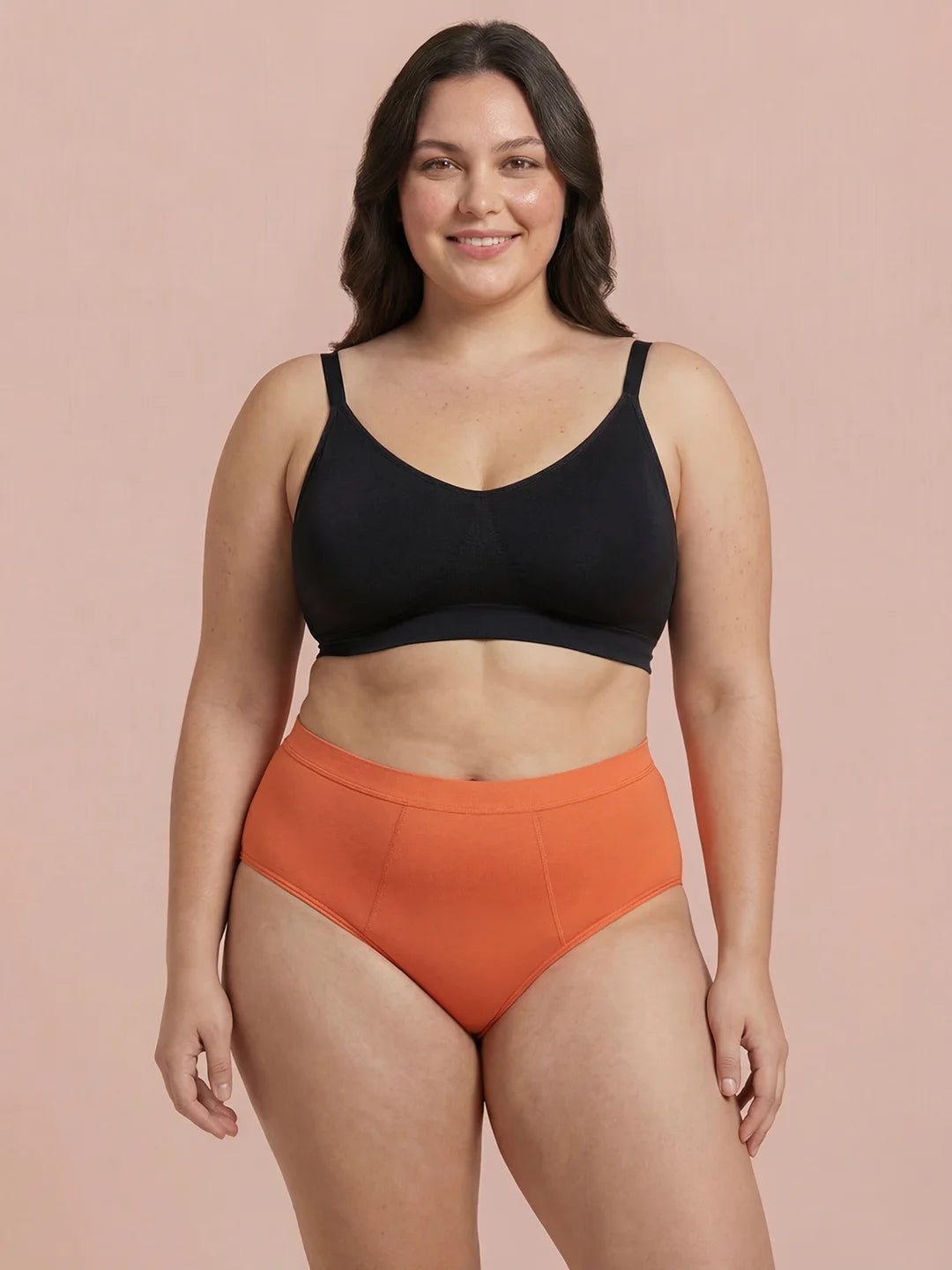 Invisible Hugger | 100% auslaufsicher, Tag & Nacht | Orange | Periodenunterwäsche