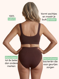 Huggster Brief | Bundel van 10 | Hevig Urineverlies | 100% lekvrij, dag & nacht | Bruin