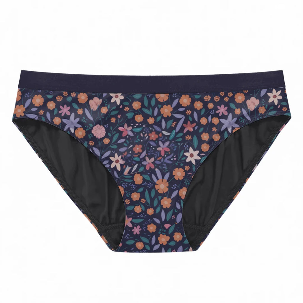Oendies SoftShield -  Blumenmuster V2 - Menstruationsunterwäsche für Teenager