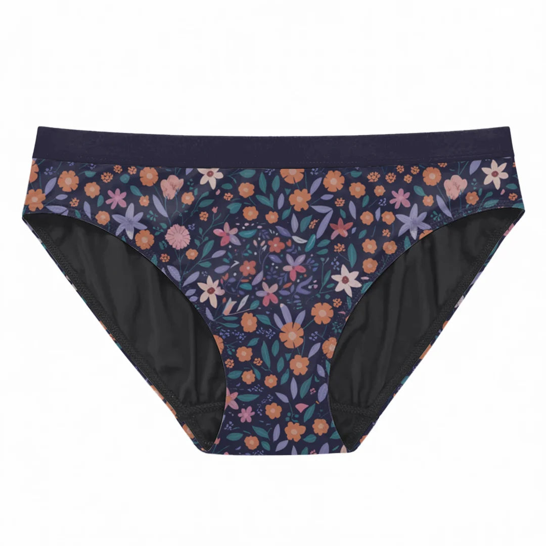 Oendies SoftShield -  Blumenmuster V2 - Menstruationsunterwäsche für Teenager